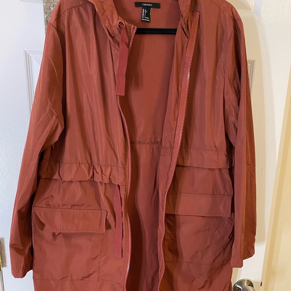 F21 Hooded Windbreaker Jacket